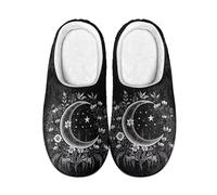LKHVGY Pantofole da donna e uomo, morbide, calde, antiscivolo, stile casual, per la casa, Luna gotica 1, 39.5/40.5 EU