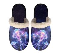 LKHVGY Pantofole da donna per interni, pantofole antiscivolo per camera da letto, punta chiusa, Medusa Viola, Small Narrow