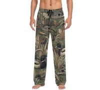 LKHVGY Pjs - Pantaloni da pigiama da uomo, con tasche separate, lunghi, Anatra mimetica della foresta, L
