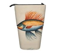 LKHVGY Safflower - Astuccio portamatite telescopico con stampa di pesci volanti, portatile, per studio o ufficio, Come nella foto, Taglia unica, Astuccio telescopico