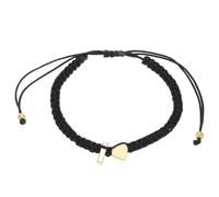 LKingel Braccialetti con iniziali da donna in oro a forma di cuore, braccialetti dell'amicizia, regolabili, fatti a mano, intrecciato, con iniziale, dalla A alla Z, braccialetto intrecciato per le
