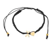LKingel Braccialetto con iniziale a forma di cuore delicato per ragazze adolescenti, regalo dell'amicizia, regolabile, fatto a mano, intrecciato con iniziali, braccialetto da donna dalla A alla Z