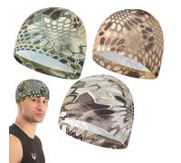 LKJAUOZ 3 Pezzi Sottocasco Bici Estivo, Berretto Skull cap in Seta Ghiaccio Traspirante Leggero Sottocasco Sportivo Notte per Uomo Donna,sottocasco Moto Estivo