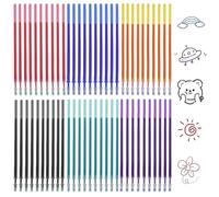 LKJAUOZ 60 Pezzi Ricariche Penne Legami Cancellabili, Refill per Penna Gel Cancellabile, Inchiostro Termosensibile, Per La Scuola E La Vita Di Tutti I Giorni