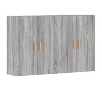 LKJephalotrop Armadietti da parete in legno Sonoma grigio in 2 pezzi | Misura 69,5 x 34 x 90 cm, questi organizer galleggianti aggiungono spazio a salotti, corridoi o credenze.