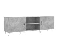 LKJephalotrop Mobile TV grigio cemento, 150 x 30 x 50 cm, gambe in ferro | Elegante scaffale multimediale per camera da letto con 4 scomparti e robusta porta per riporre in ordine la casa moderna.