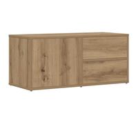 LKJephalotrop Mobile TV in rovere Artisan, 80 x 34 x 35,5 cm | Mobile basso compatto per soggiorno e camera da letto con 2 cassetti e 1 anta per riporre i media in ordine.