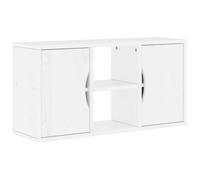 LKJephalotrop Mobile TV ODDA bianco 79 x 24 x 40 cm in legno di pino | Mobile TV compatto in legno di pino con spazio per soggiorno e camera da letto, serie ODDA bianco.