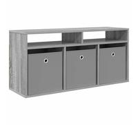LKJephalotrop Mobiletto basso con 3 cassetti, grigio Sonoma, 102 x 32 x | Armadio compatto in legno per soggiorno e corridoio, con maniglie a scomparsa e molto spazio.