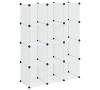 LKJephalotrop Scaffale a cubo trasparente con 12 scomparti, sistema a | Scaffale modulare in plastica per soggiorno, ufficio o camera degli studenti. Offre spazio flessibile su piccole superfici.