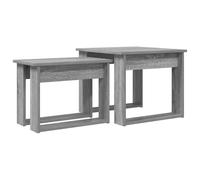 LKJephalotrop Set di 2 tavolini da caffè in legno Sonoma grigio, 50 x 52 cm | Tavolino salvaspazio per il soggiorno. Scorrebile l'uno nell'altro, ideale come tavolino accanto al divano.