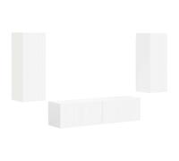 LKJephalotrop Set di mobili per TV, montaggio a parete, 2 pezzi, bianco, in | Set di mobili sospesi salvaspazio per salotti dal design moderno e piccoli spazi con spazio chiuso.