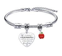 LKJHGF Bracciale Regalo per Maestra e Insegnante Donna Professoressa - Fine Anno per Asilo Elementare