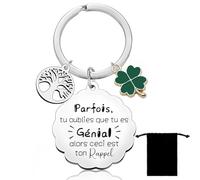LKJHGF Portachiavi per coraggio e perseveranza, regalo di motivazione e incoraggiamento, per donna e collega, portachiavi per amicizia migliore amica, regalo di compleanno, 1, L