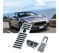 LKJLYQ Copri Pedali Auto per Maserati Ghibli Quattroporte 2014-2019, Antiscivolo Copripedale Acceleratore Freno Copri Pedaliera Auto Interior Pedale Accessori di Ricambio