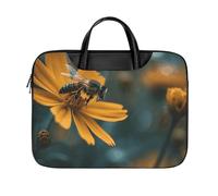 LKJTRF A Bee Flies By Borsa a tracolla per computer portatile da 17 pollici, impermeabile, portatile, borsa messenger per donne e uomini, stile