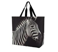 LKJTRF Animal Zebra Tote Bag per le donne borsa a tracolla casual riutilizzabile borsa della spesa per lo shopping, viaggi lavoro