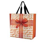 LKJTRF Biglietto regalo con fiocco Tote Bag per le donne Borsa a tracolla casual riutilizzabile borsa della spesa per lo shopping, viaggi, lavoro