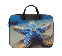 LKJTRF Blue Sea Star - Borsa a tracolla per computer portatile da 17 pollici, impermeabile, portatile, borsa messenger per donne e uomini, stile