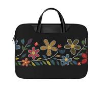 LKJTRF Borsa a tracolla per computer portatile con fiori fatti di pois da 17 pollici, impermeabile, portatile, borsa messenger per donne e uomini, stile-41