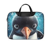 LKJTRF Borsa a tracolla per computer portatile con pinguino dagli occhi grandi da 17 pollici, impermeabile, portatile, borsa messenger per donne e uomini, stile-30