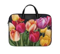 LKJTRF Borsa a tracolla per computer portatile da 17 pollici, impermeabile, portatile, borsa messenger per donne e uomini, bel fiore, stile-18