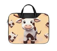 LKJTRF Borsa a tracolla per computer portatile da 17 pollici, impermeabile, portatile, borsa messenger per donne e uomini, mucca carina, stile-29