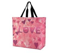 LKJTRF Borsa tote a forma di cuore per San Valentino, da donna, casual, borsa a tracolla riutilizzabile, per shopping, viaggi, lavoro, 40 x 40 x 16 cm, stile-16