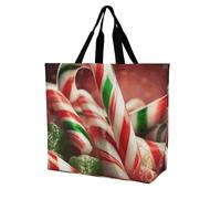 LKJTRF Borsa tote da donna con bastoncini di zucchero, borsa a tracolla riutilizzabile per shopping, viaggi, lavoro, 40 x 40 x 16 cm, stile