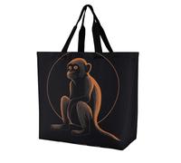 LKJTRF Borsa tote da donna con disegno a linea scimmia, borsa a tracolla casual riutilizzabile per shopping, viaggi, lavoro, 40 x 40 x 16 cm, stile-30