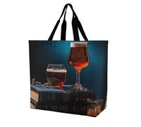 LKJTRF Borsa tote per birra e libri, da donna, casual, borsa a tracolla riutilizzabile, per shopping, viaggi, lavoro, 40 x 40 x 16 cm, stile-27
