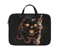 LKJTRF Cat with a fierce expression, borsa a tracolla per computer portatile da 17 pollici, impermeabile, portatile, borsa messenger per donne e uomini, stile