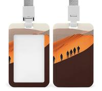LKJTRF Climb The Dunes - Porta badge con cordino impermeabile, porta carte d'identità, per lavoro, ufficio, insegnante, infermiera, stile 13