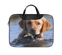 LKJTRF Dog And Duck in the Water Borsa a tracolla per computer portatile da 17 pollici impermeabile portatile custodia per laptop borsa messenger per donne uomini, stile-9