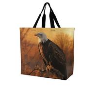 LKJTRF Golden Sunset Bald Eagle Tote Bag da donna borsa a tracolla casual riutilizzabile per shopping, viaggi, lavoro, 40 x 40 x 16 cm, stile-15