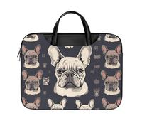 LKJTRF I Love French Bulldog Borsa a tracolla per computer portatile da 17 pollici impermeabile portatile borsa messenger per donne uomini, stile