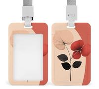 LKJTRF Porta badge con cordino impermeabile con motivo natura morta semplice, porta carte d'identità, per lavoro, ufficio, insegnante, infermiera, stile