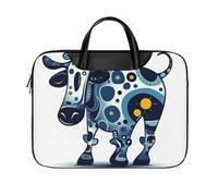 LKJTRF There Are Prints on The Cow Laptop Shoulder Bag 17 Pollice Impermeabile Portatile Laptop Case Sleeve Messenger Bag per Donne Uomini, Stile