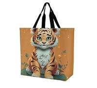LKJTRF Year of The Tiger Divertente borsa tote da donna casual borsa a tracolla riutilizzabile per shopping, viaggi, lavoro