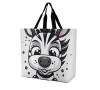LKJTRF Zebra Avatar Tote Bag per le donne borsa a tracolla casual riutilizzabile borsa della spesa per lo shopping, viaggi, lavoro, 40 x 40 x 16 cm, stile