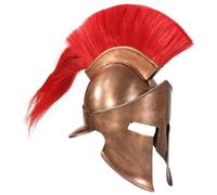 LKJVFCPW Casco da guerriero greco, replica antica, in acciaio, calibro 18, con casco per cosplay e ritratti storici