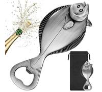 LKKCHER Apribottiglie a pesce piatto, regalo per pescatori, idea regalo per pescatori, accessori per pesca, regalo per pescatori, uomini, regalo per la festa del papà, regalo di Natale per gli uomini