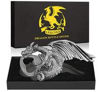 LKKCHER Drago Regali per Uomini Donne, Apribottiglie, Birra Divertente Lui Papà, San Valentino, Compleanno, Natale, Padri, Papà, Fidanzato, Gadget vintage, Grigio (ATM1131)