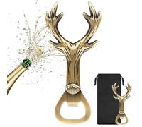 LKKCHER Regali antler dei cervi, regali da cacciatore per donne e uomini, apribottiglie di birra, accessori da caccia, regali di Natale per donne e uomini, regali personalizzati per cacciatori, donne,