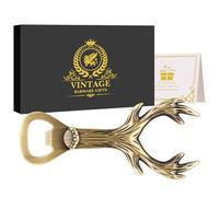 LKKCHER Regali antler dei cervi, regali da cacciatore per uomini, apribottiglie di birra, accessori da caccia, regali di Natale per donne, uomini, regali personalizzati per cacciatori, uomini, con