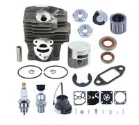 LKMBvxF Kit Cilindro pistone carburatore da 44,7 mm per Motosega S-ihl MS261 MS 261 MS261C, Ricambio 1141 020 1200, Tappo Serbatoio e Guarnizione Olio
