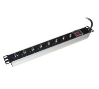 LINK MULTIPRESA DA RACK 19, 8 PRESE SCHUKO CON INTERRUTTORE SPINA SCHUKO 16A
