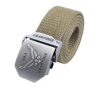LKMY Cinture tattiche da uomo in nylon Canvas cotone US Army Air Force Cinture Fibbia in metallo, regolazione per jeans | Chinos | Giorno feriale, Jinlv,