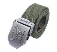 LKMY Cinture tattiche in tela di nylon da uomo Cinture di cotone US Army Air Force Cinture fibbia in metallo, Regolazione- per Jeans | Chinos | Giorno della settimana (junlv), Junlv