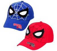 LKNBIF Spider Cappellino Baseball, 2 Pezzi Berretto da Baseball dei Cartoni, Cappello da Sole per Bambini, Cappello con Visiera, Cappello Regolabile Set, Regali di Compleanno per Bambini